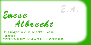 emese albrecht business card